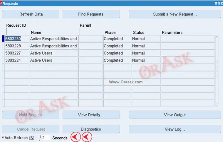 Implement Auto Refresh functionality in Oracle EBS 12.1.3+