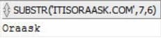 Oracle SUBSTR EXAMPLE 1