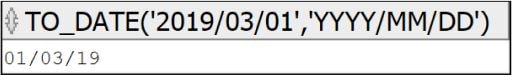 Oracle to_date function example 1