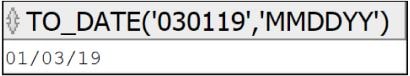 Oracle to_date function example 2