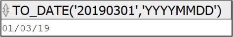 Oracle to_date function example 3