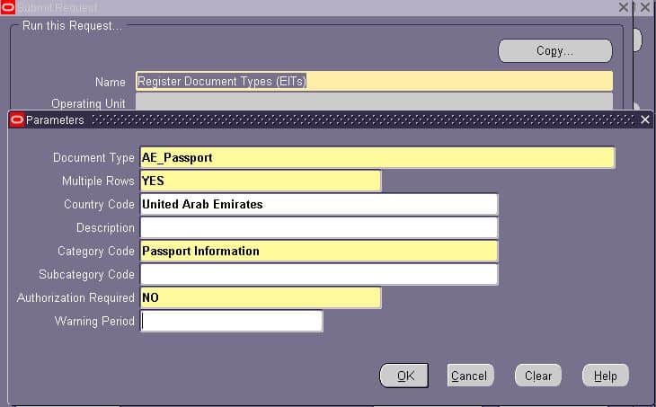 Register Document Types (EITs)