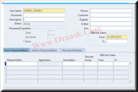 Add responsibility to user in oracle apps from backend