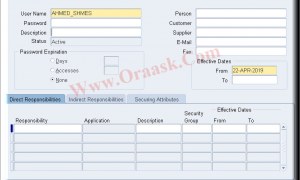Add responsibility to user in oracle apps from backend