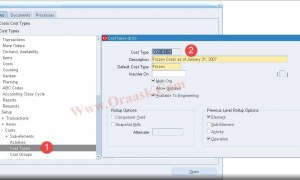 Types of costing in oracle cost management