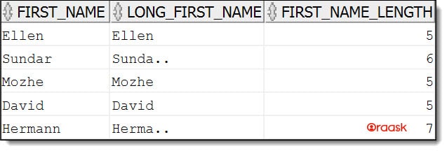 Oracle LENGTH Figure 4