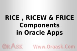 RICE , RICEW And FRICE components in oracle apps