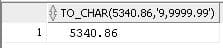Oracle TO_CHAR function example 1