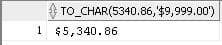 Oracle TO_CHAR function example 3