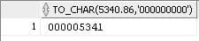 Oracle TO_CHAR function example 4