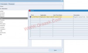 Form registration in oracle apps R12