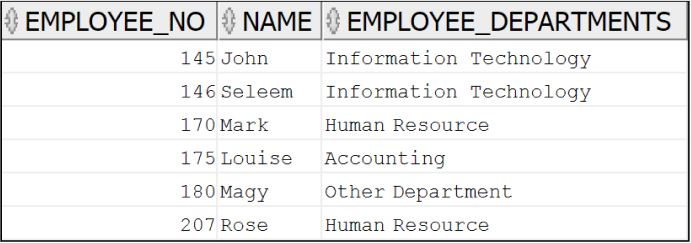 Oracle case statement example 1 result