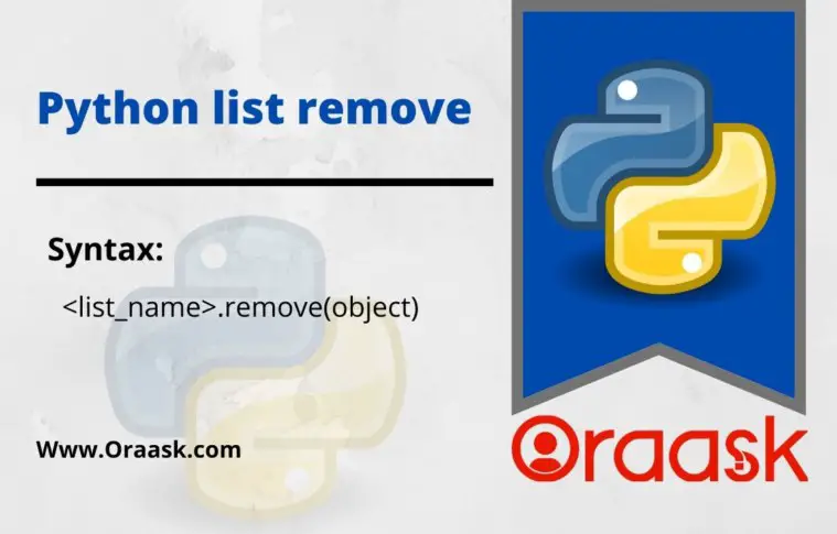 Python list remove method