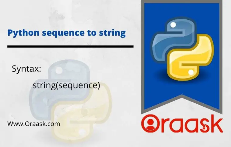 Python Sequence to String