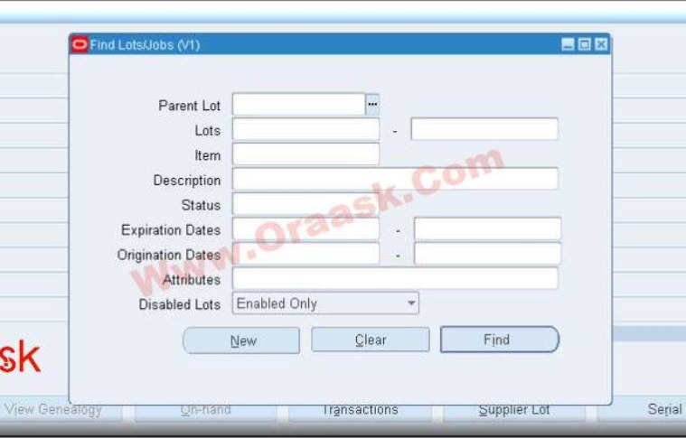 API to Create Lot Number in Oracle APPS R12