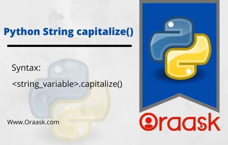 Python String Capitalize