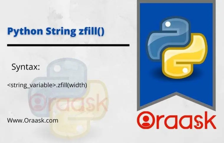 Python String zfill() Method