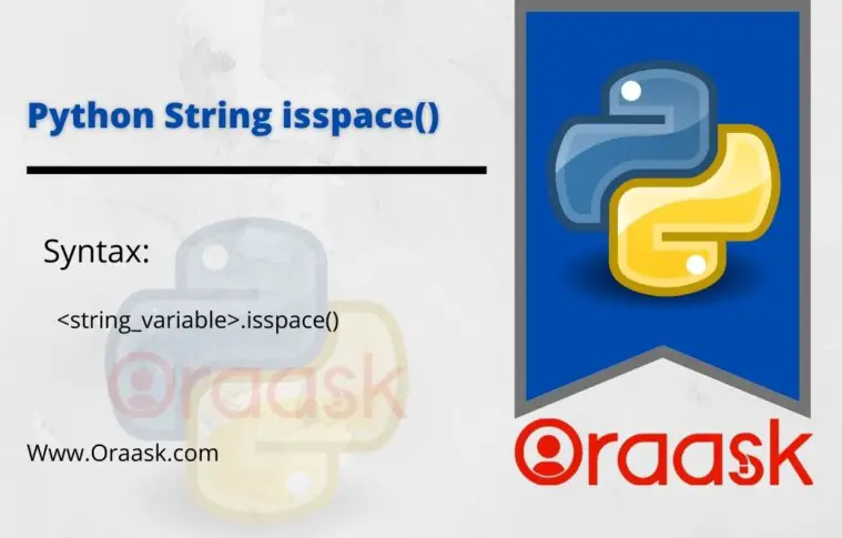 Python String isspace() Method