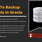 Backup a Table in Oracle