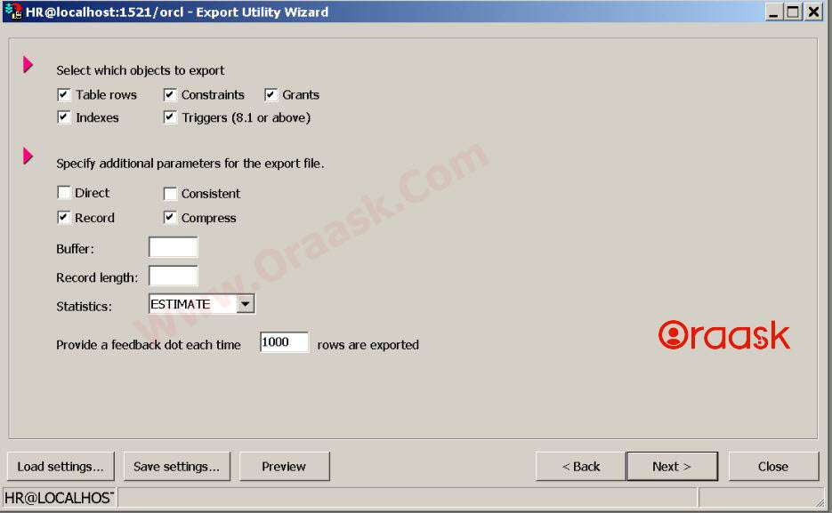 Backup a Table in Oracle 2