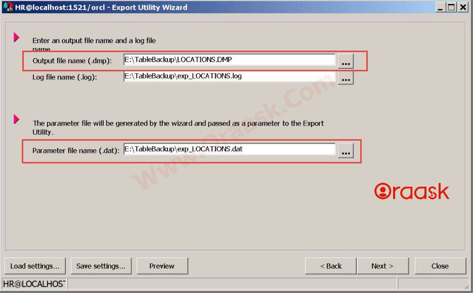 Backup a Table in Oracle 3