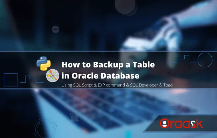 Backup a Table in Oracle