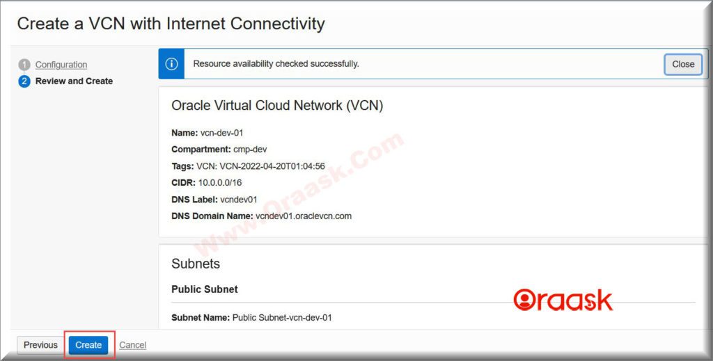 How to Create VCN in OCI Figure 8