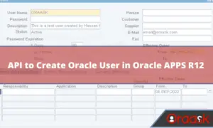 API to Create User in Oracle APPS R12