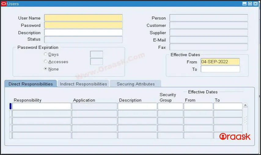 API to Create Oracle User in Oracle APPS R12 Figure1