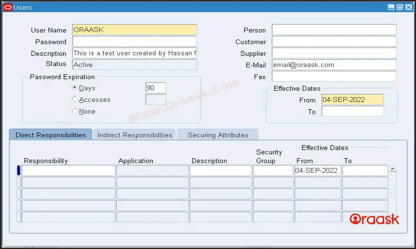 API to Create Oracle User in Oracle APPS R12 Figure2