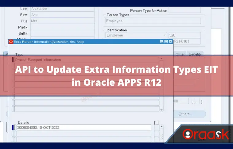 API to Update Extra Information Types EIT in Oracle APPS R12