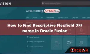 How to Find Descriptive Flexfield DFF name in Oracle Fusion