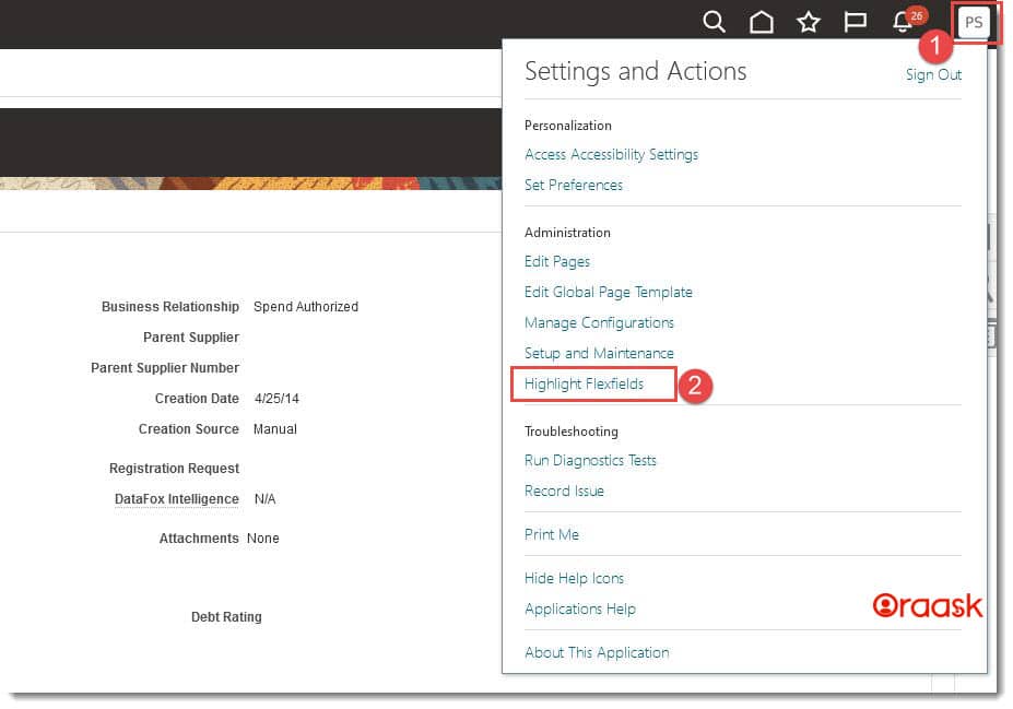 How to Find Descriptive Flexfield DFF name in Oracle Fusion Figure 3