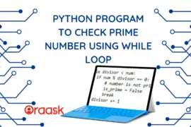 Python Program to Check Prime Number using While Loop