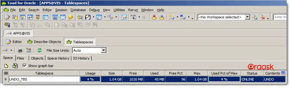 Oracle Undo Tablespace Cleanup Figure 1